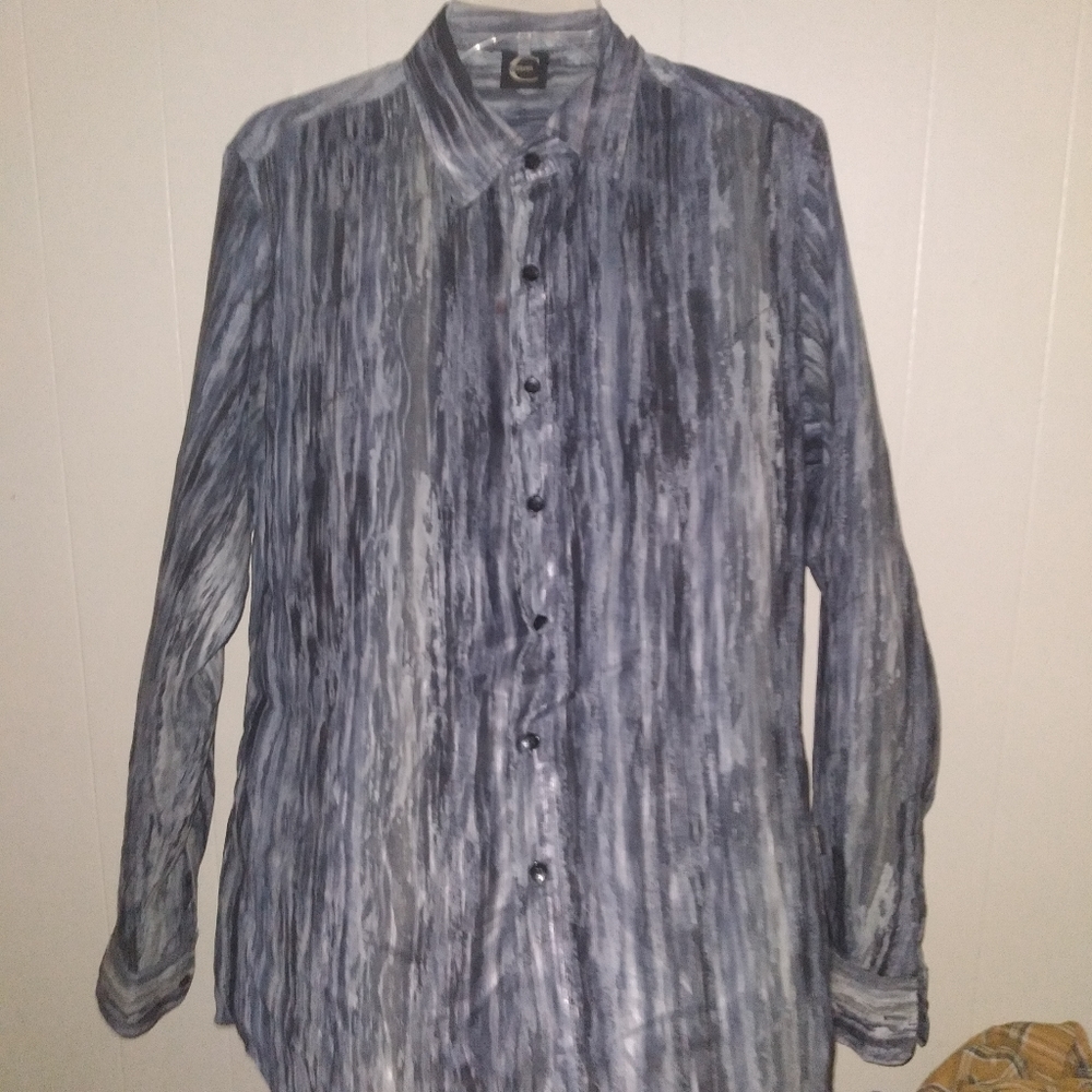 JUST💞CAVALLI silk button up.
